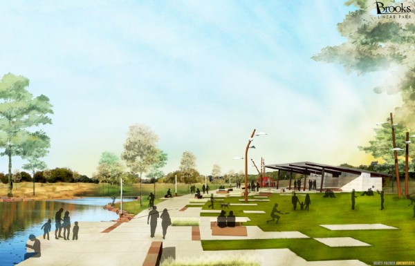 Brooks broke ground on The Greenline, a $10.6 million, 43-acre linear park that will connect the Southside mixed-use community to the San Antonio River and the Mission Reach.